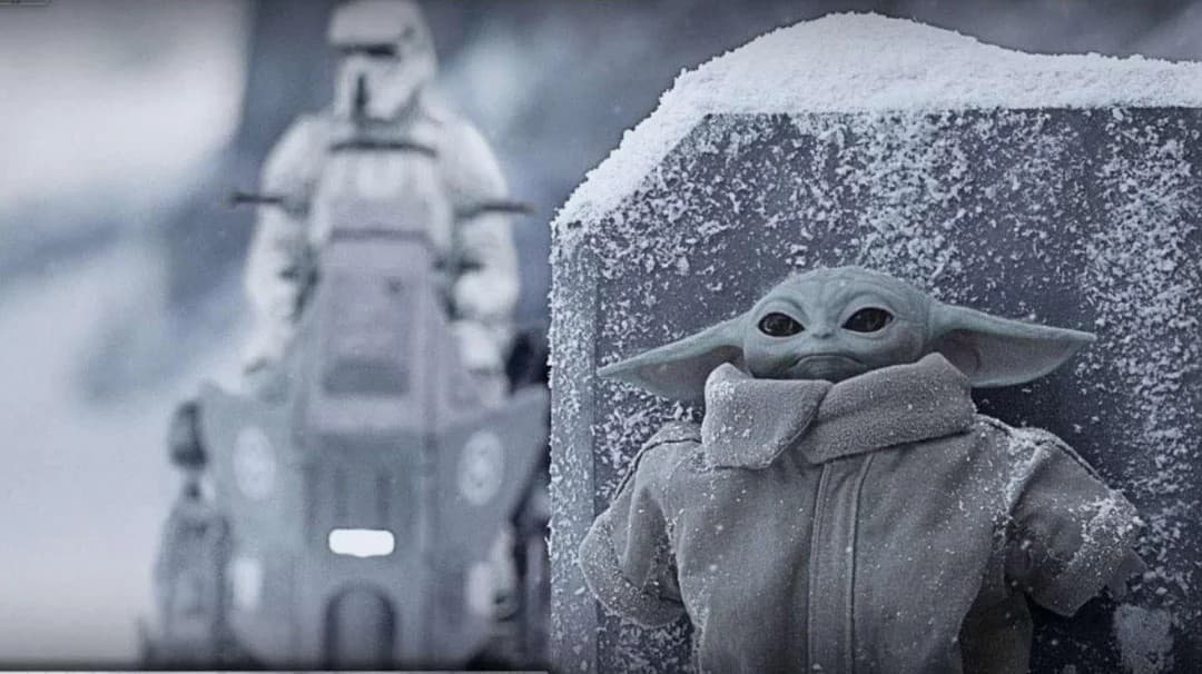 Grogu Hiding From Stormtrooper / X Hiding From Y - "The Mandalorian & Grogu"