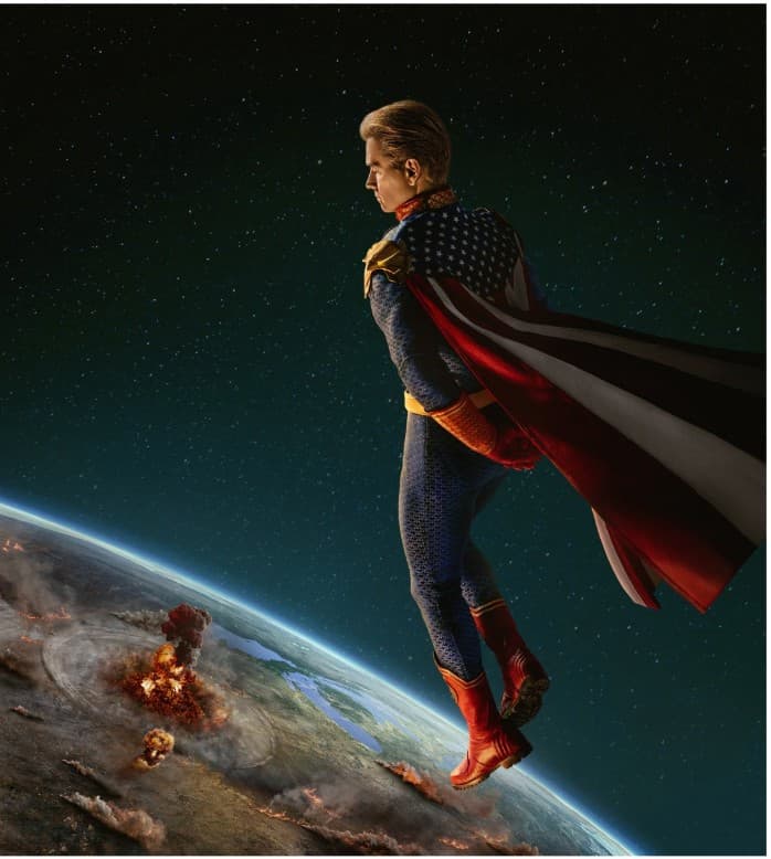 Homelander looking at Earth from space "The boys" final season