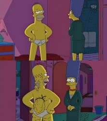 Homer Simpson Fat Back Meme Template