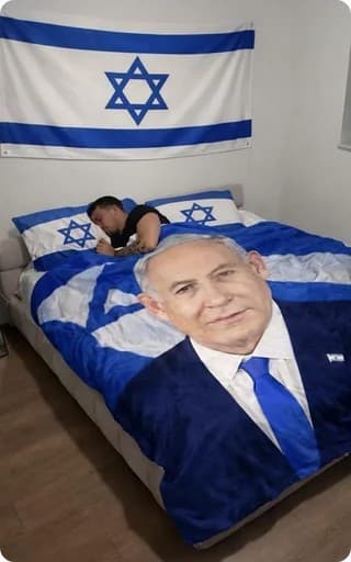 Israel bedsheet meme template