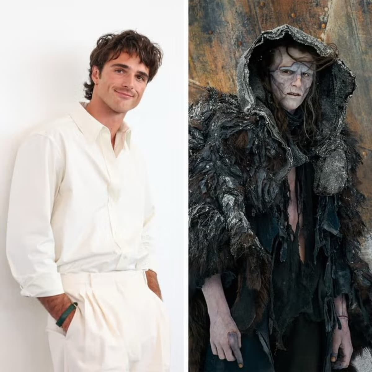 Jacob Elordi before vs after transformation "Frankenstein"