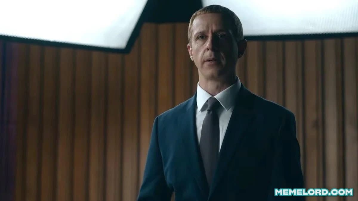 Jeremy Strong as Mark Zuckerberg on trial in 'The Social Reckoning' meme template