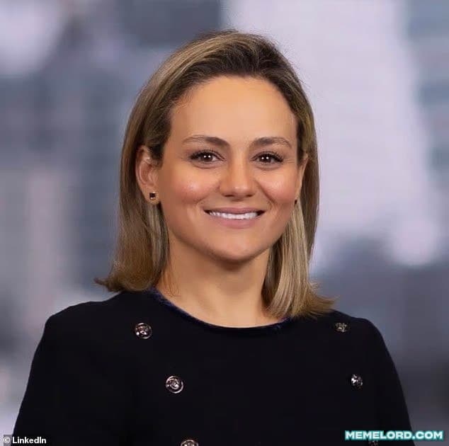 JPMorgan executive Lorna Hajdini - accused in new lawsuit of sexually harassing junior meme template