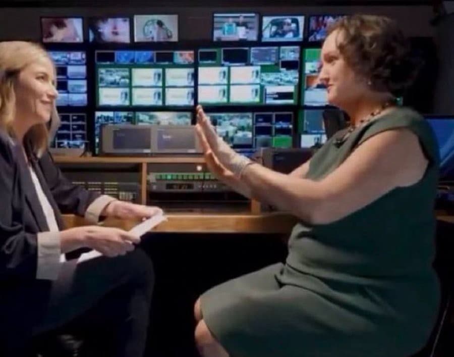 Katie Porter Outburst with Reporter meme template