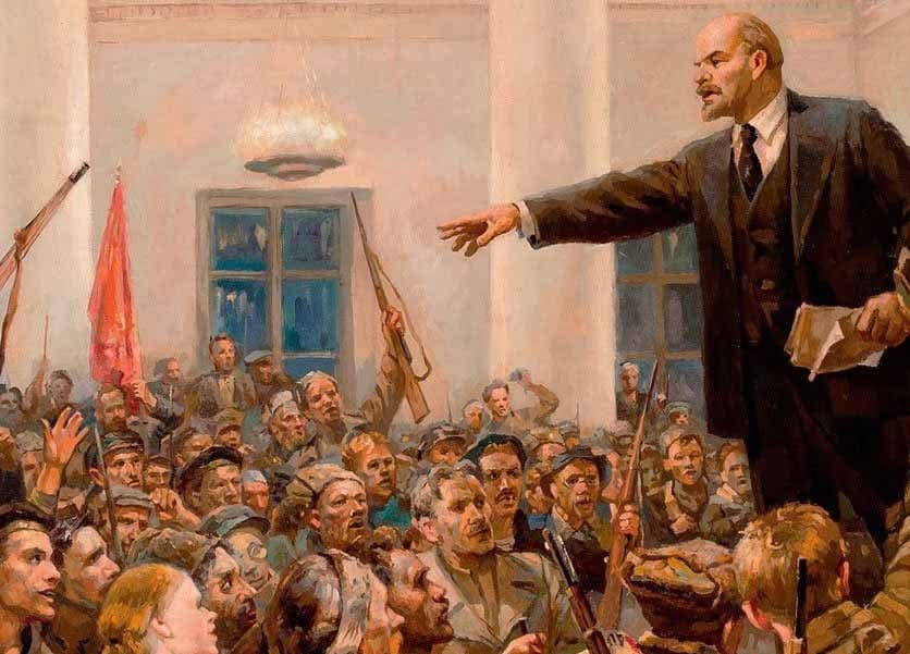 Lenin Addressing Crowd meme template