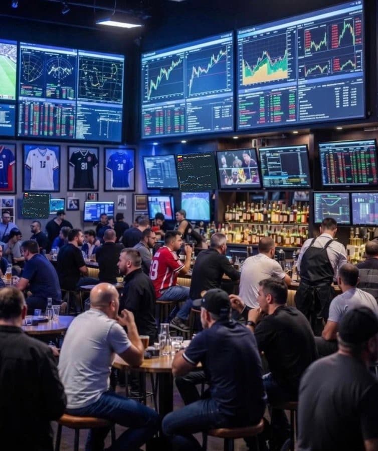 Monitoring the situation from a bar