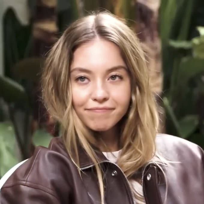 Smirking Sydney Sweeney