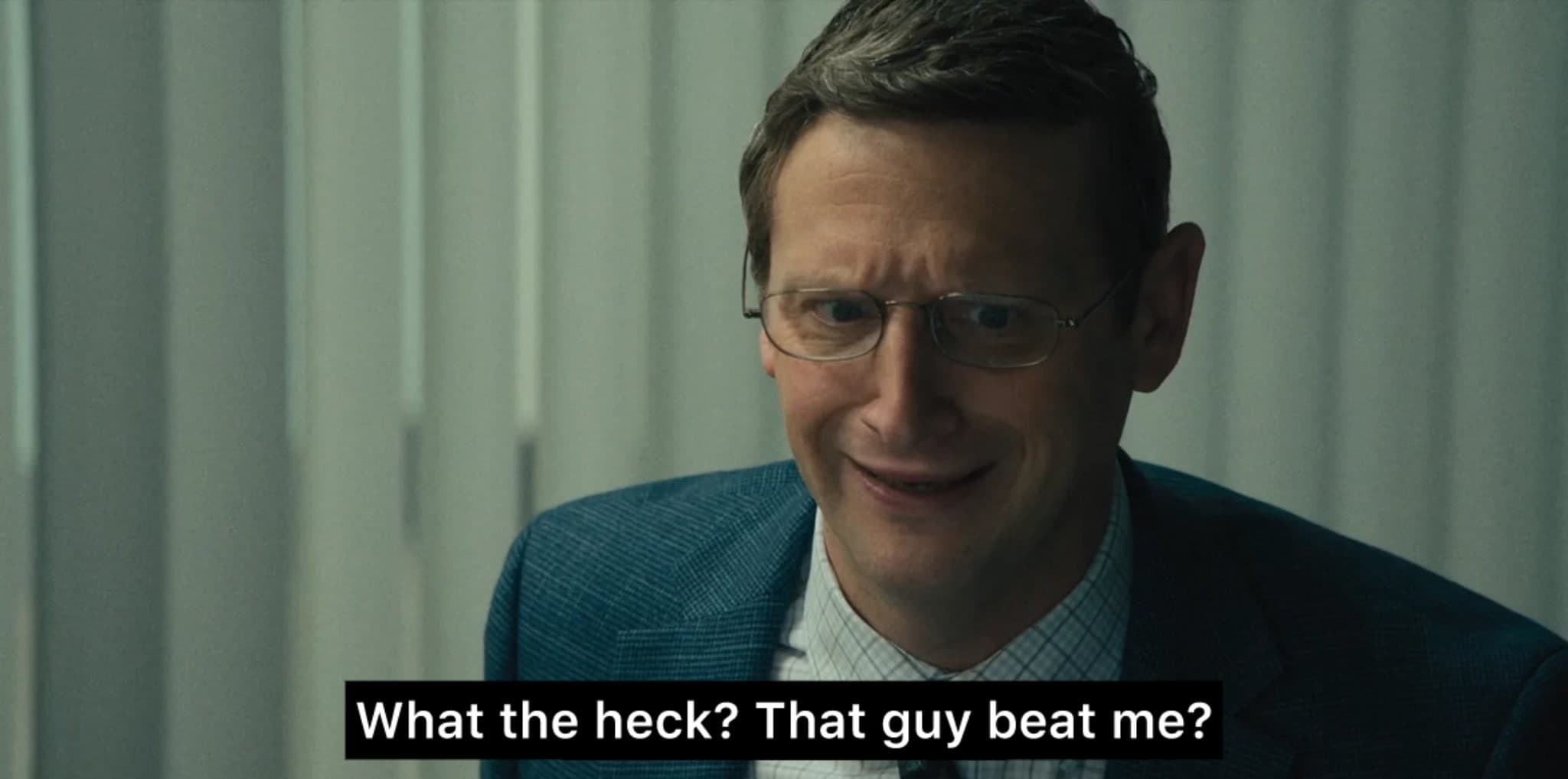 The Chair Company - "What the heck? That guy beat me?" meme template