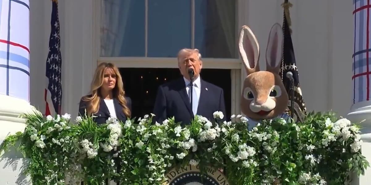 Trump, Melania, Easter Bunny
