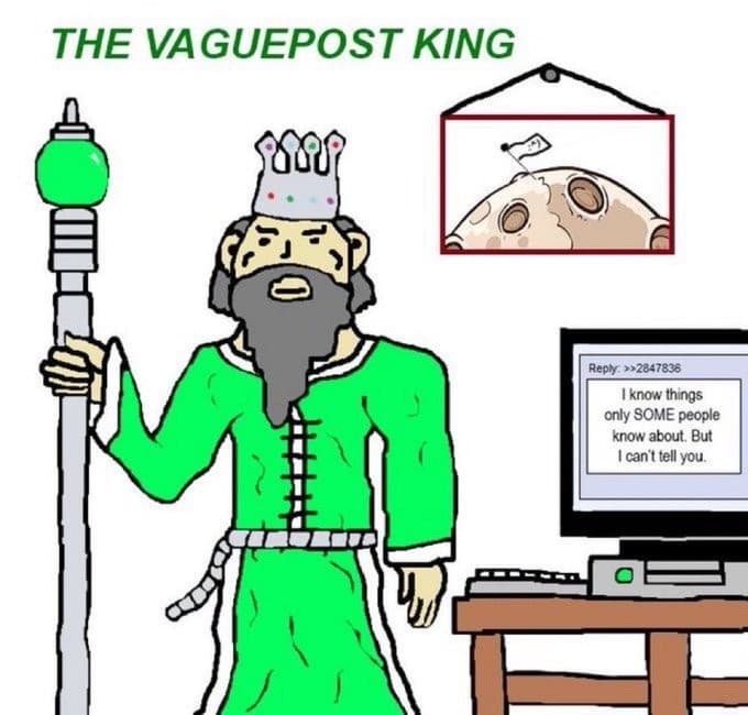 VaugePost King meme template