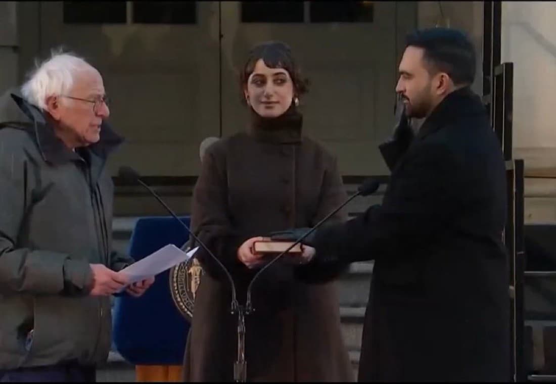 Zohran’s wife sketchy look during swear-in